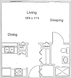 Efficiency - 400 Sq. Ft.*